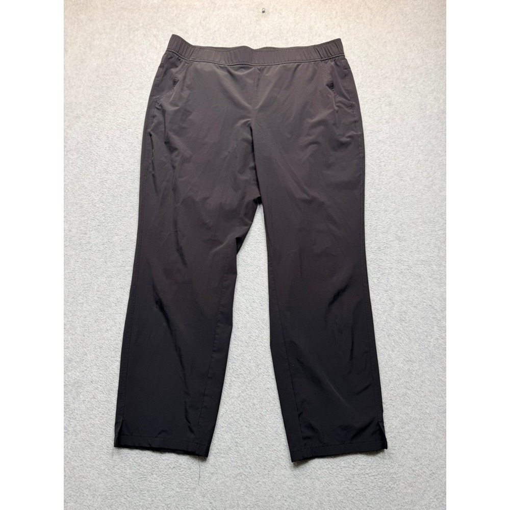 Eddie Bauer Womens Black Performance Hiking Pants XL Stretch Elastic Waist